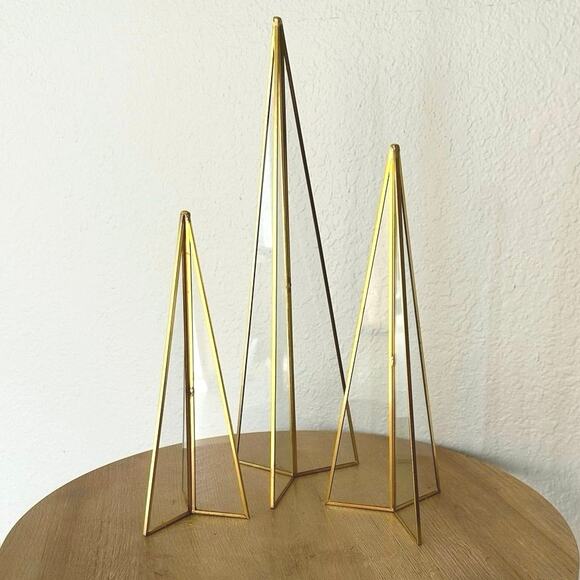 COPY - Glass Christmas Tree Set, Holiday Table Decor, Mid Century Modern, New w… - Picture 2 of 4